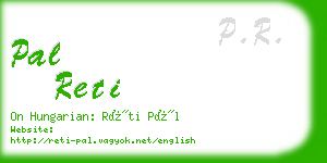 pal reti business card